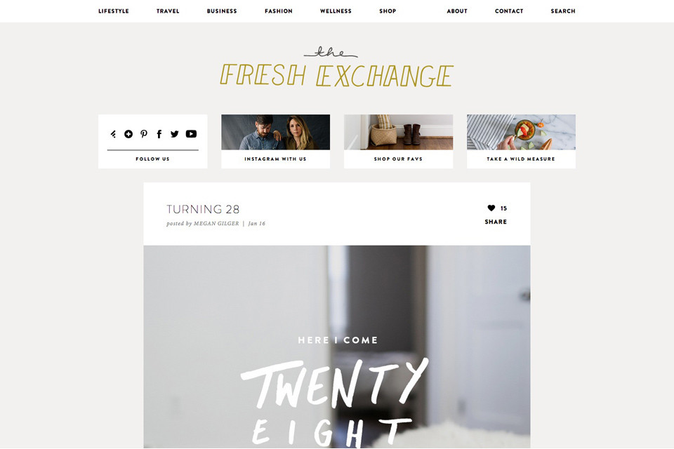アメリカ ノースカロライナ発のデザイン ライフスタイルブログ The Fresh Exchange シンプルでおしゃれなwordpressテーマ Minimal Wp